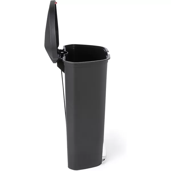 Amazon Basics Tall Kitchen Plastic Rectangular Trash Can with Steel Pedal Black 50 LitersAmazon Basics Tall Kitchen Plastic Rectangular Trash Can with Steel Pedal Black 50 Liters