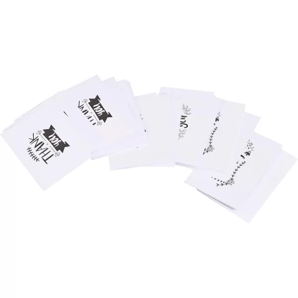 Amazon Basics Thank You Cards and Envelopes 48 Count Black and WhiteBlack and White