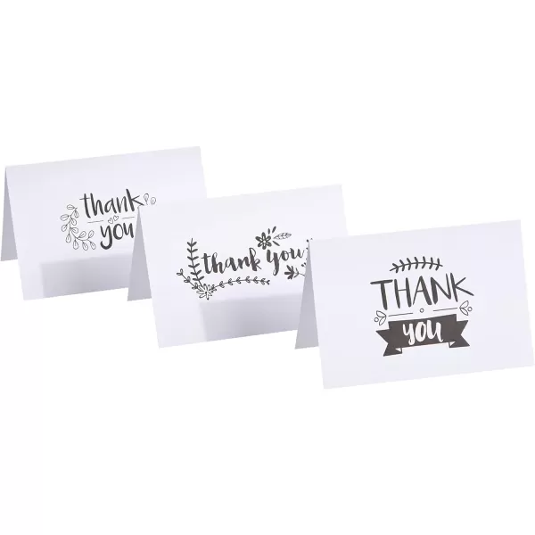 Amazon Basics Thank You Cards and Envelopes 48 Count Black and WhiteBlack and White