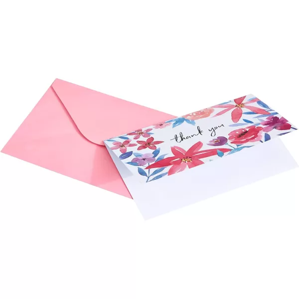 Amazon Basics Thank You Cards and Envelopes 48 Count Black and WhiteFloral