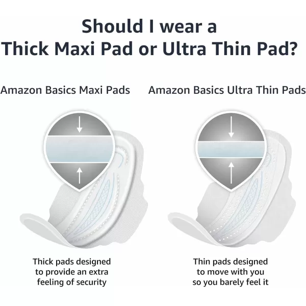 Amazon Basics Thick Maxi Pads with FlexiWings for Periods Extra Heavy Overnight Absorbency Unscented Size 5 20 Count 1 Pack Previously Solimo26 Count Pack of 1