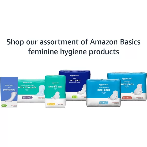 Amazon Basics Thick Maxi Pads with FlexiWings for Periods Extra Heavy Overnight Absorbency Unscented Size 5 20 Count 1 Pack Previously SolimoSize 5