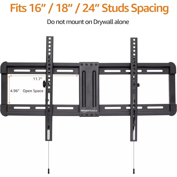 Amazon Basics Tilt TV Wall Mount with Horizontal Post Installation Leveling for 32Inch to 86Inch TVs BlackAmazon Basics Tilt TV Wall Mount with Horizontal Post Installation Leveling for 32Inch to 86Inch TVs Black