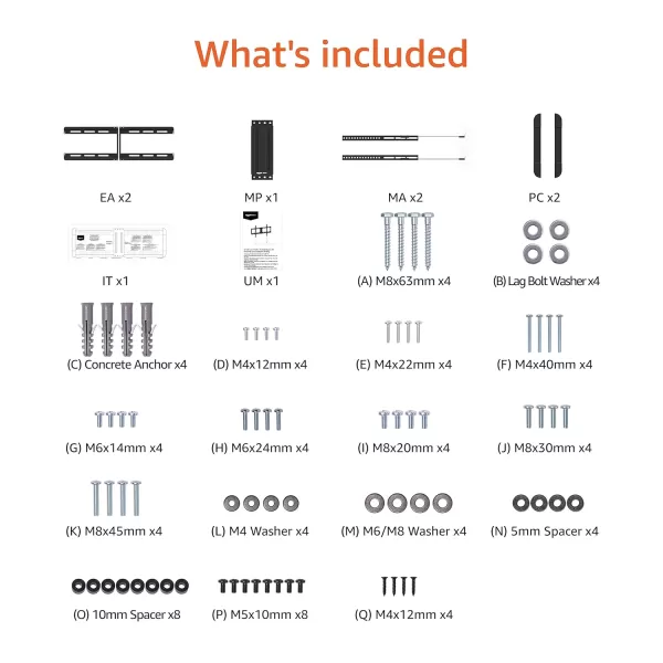Amazon Basics Tilt TV Wall Mount with Horizontal Post Installation Leveling for 32Inch to 86Inch TVs BlackAmazon Basics Tilt TV Wall Mount with Horizontal Post Installation Leveling for 32Inch to 86Inch TVs Black