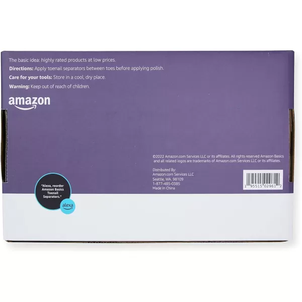 Amazon Basics Toe Separators Black Solid 120 Count LargeAmazon Basics Toe Separators Black Solid 120 Count Large