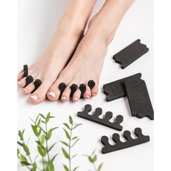 Amazon Basics Toe Separators Black Solid 120 Count LargeAmazon Basics Toe Separators Black Solid 120 Count Large