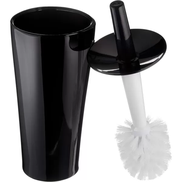 Amazon Basics Toilet Bowl Brush and Holder  Liquid BlackLiquid Black