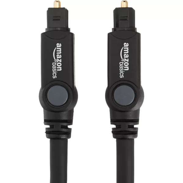 Amazon Basics Toslink Digital Optical Audio Cable MultiChannel for Audio System Sound Bar Home Theatre GoldPlated Connectors 6 Foot Black33 Feet 5Pack