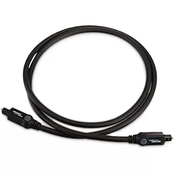 Amazon Basics Toslink Digital Optical Audio Cable MultiChannel for Audio System Sound Bar Home Theatre GoldPlated Connectors 6 Foot Black33 Feet 5Pack