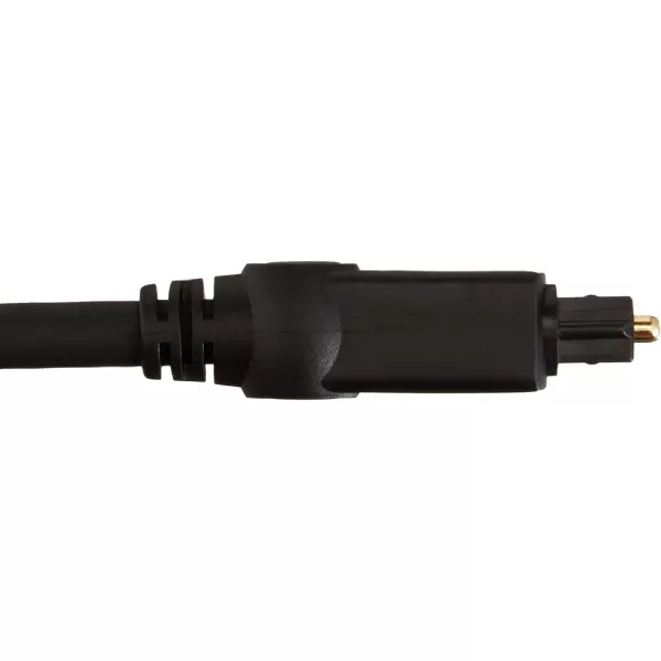 Amazon Basics Toslink Digital Optical Audio Cable MultiChannel for Audio System Sound Bar Home Theatre GoldPlated Connectors 6 Foot Black6 Feet 1Pack