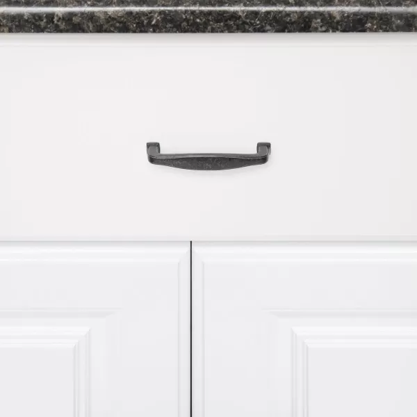 Amazon Basics Traditional Arch Cabinet Handle 438inch Length 375inch Hole Center Oil Rubbed Bronze 10packAntique Silver