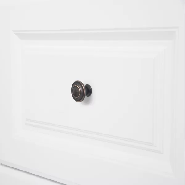 Amazon Basics Traditional Top Ring Cabinet Knob 125inch Diameter Oil Rubbed Bronze 10PackOil Rubbed Bronze 10 Pack