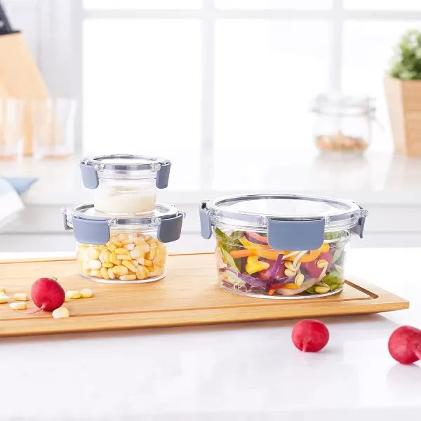 Amazon Basics Tritan Locking Food Storage Container 10 Pieces 5 Count 5 Containers With 5 Lids Clear14Piece