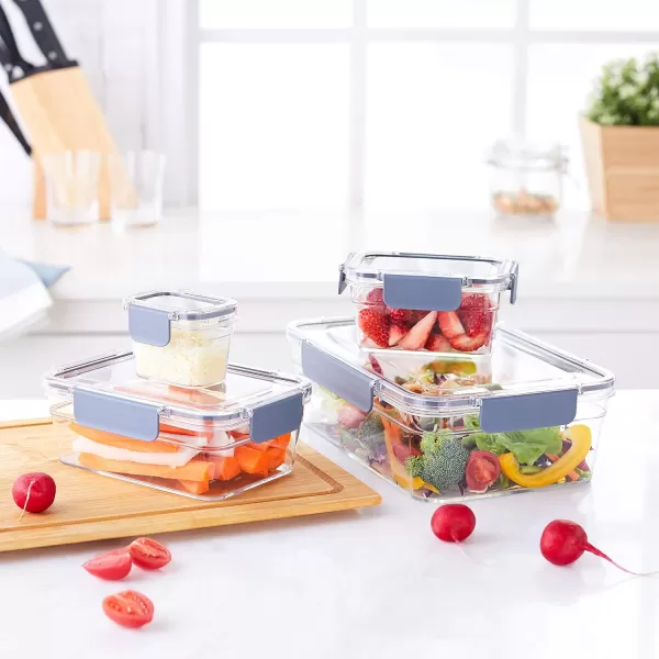 Amazon Basics Tritan Locking Food Storage Container 10 Pieces 5 Count 5 Containers With 5 Lids Clear22Piece