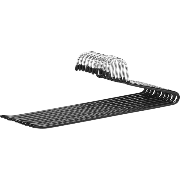 Amazon Basics TrouserSlack Hangers Easy Slide Organizers 30Pack Metal Rubber BlackSilver10Pack
