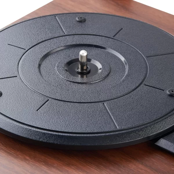 Amazon Basics Turntable Record Player with Builtin Speakers and Bluetooth Suitcase BlackDesktop  Black