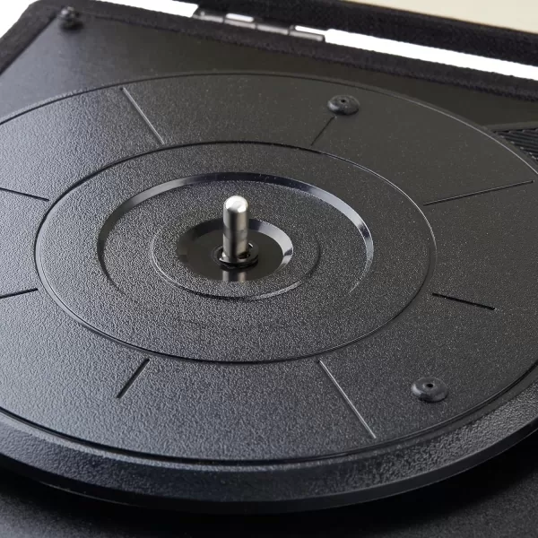 Amazon Basics Turntable Record Player with Builtin Speakers and Bluetooth Suitcase BlackSuitcase  Black