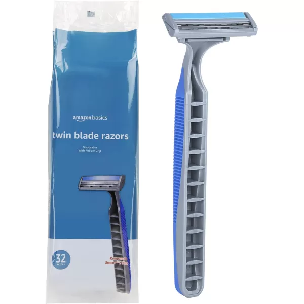 Amazon Basics Twin Blade Pivoting Disposable Razors with Rubber Grip 32 Count 1Pack Previously SolimoAmazon Basics Twin Blade Pivoting Disposable Razors with Rubber Grip 32 Count 1Pack Previously Solimo