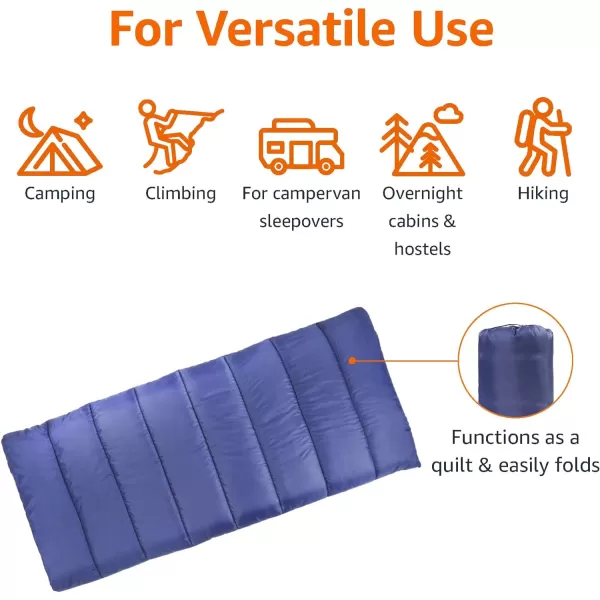 Amazon Basics Twin Size Cold Weather Lightweight Sleeping Bag for Adults 3Season 30 Degree F Backpcking Hiking Camping Rectangular BlueAmazon Basics Twin Size Cold Weather Lightweight Sleeping Bag for Adults 3Season 30 Degree F Backpcking Hiking Camping Rectangular Blue