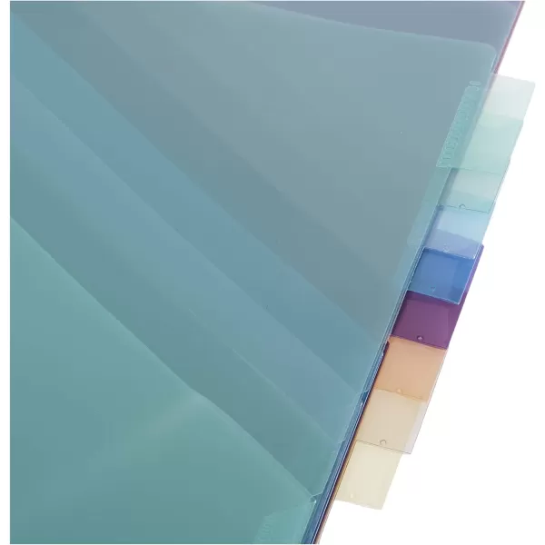 Amazon Basics Two Pocket Plastic Dividers 8 Tab Set 24 Count Pack of 3 Letter Size Assorted Color24 Count
