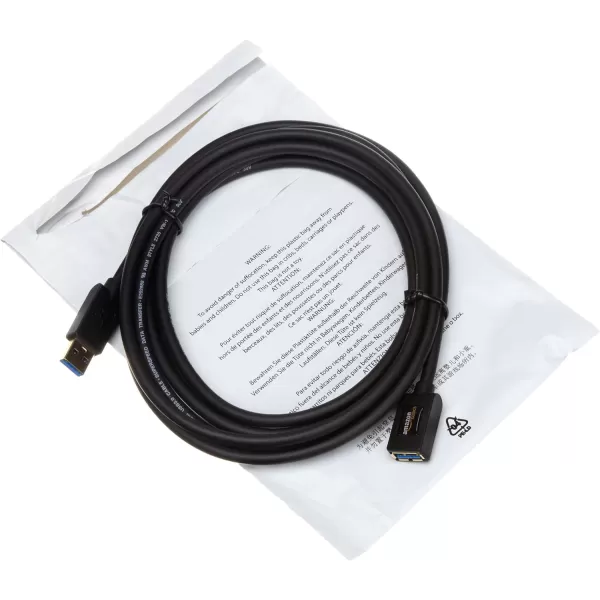 Amazon Basics USBA 30 Extension Cable 48Gbps HighSpeed Male to Female GoldPlated Connectors 65 Foot Black33 Feet 1Pack