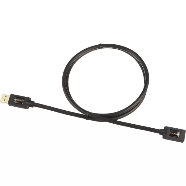 Amazon Basics USBA 30 Extension Cable 48Gbps HighSpeed Male to Female GoldPlated Connectors 65 Foot Black33 Feet 2Pack