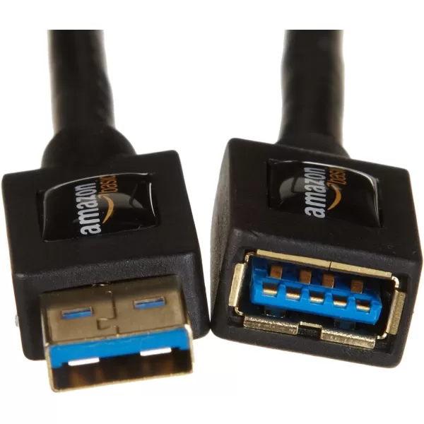 Amazon Basics USBA 30 Extension Cable 48Gbps HighSpeed Male to Female GoldPlated Connectors 65 Foot Black65 Feet 1Pack