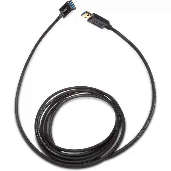 Amazon Basics USBA 30 Extension Cable 48Gbps HighSpeed Male to Female GoldPlated Connectors 65 Foot Black98 Feet 10Pack