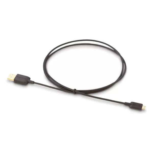 Amazon Basics USBA to Micro USB Fast Charging Cable 480Mbps Transfer Speed with GoldPlated Plugs USB 20 3 Foot Black3 Feet 5Pack