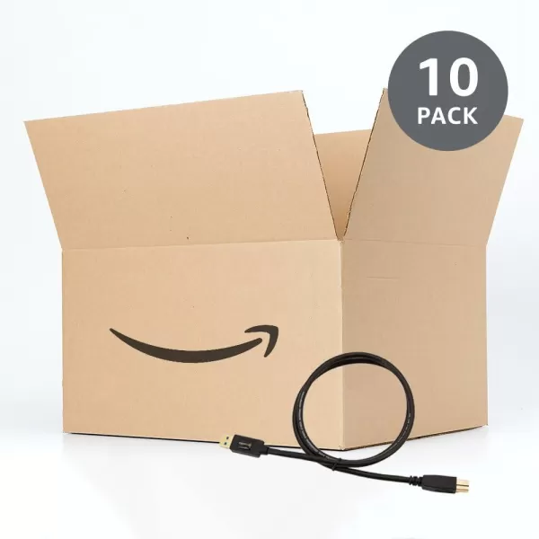 Amazon Basics USBA to USBB 30 Cable 48Gbps HighSpeed with GoldPlated Plugs 6 Foot Black3 Feet 10Pack
