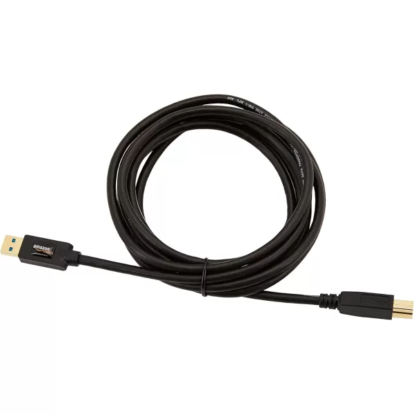 Amazon Basics USBA to USBB 30 Cable 48Gbps HighSpeed with GoldPlated Plugs 6 Foot Black9 Feet 10Pack