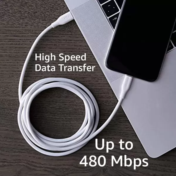 Amazon Basics USBC to Lightning ABS Charger Cable MFi Certified Charger for Apple iPhone 14 13 12 11 X Xs Pro Pro Max Plus iPad 3 Foot WhiteWhite 6 Feet