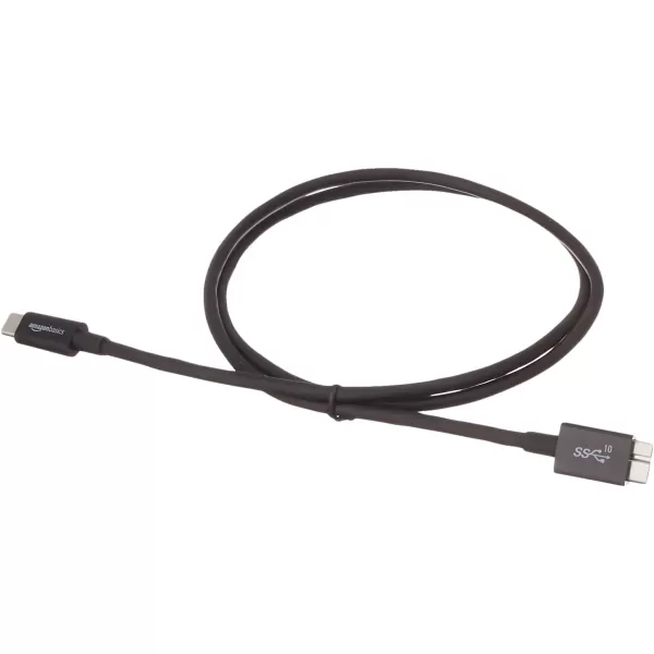 Amazon Basics USBC to Micro USB 31 Gen 2 Fast Charging Cable 10Gbps HighSpeed 3 Foot BlackBlack 3 Feet
