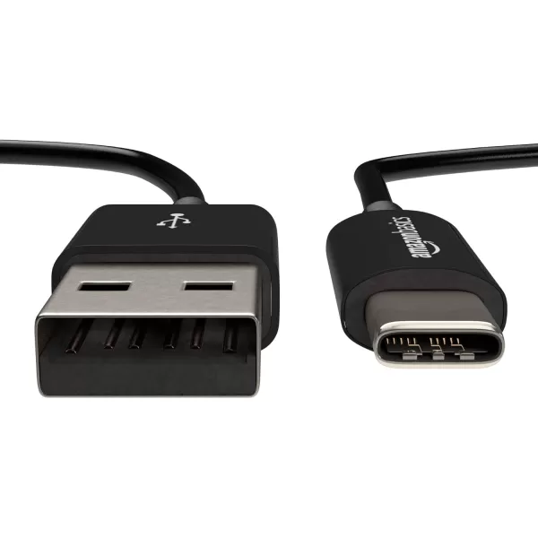 Amazon Basics USBC to USBA 20 Fast Charger Cable 480Mbps Speed USBIF Certified for Apple iPhone 15 iPad Samsung Galaxy Tablets Laptops 6 Foot BlackBlack 3 Feet 1Pack