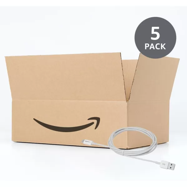 Amazon Basics USBC to USBA 20 Fast Charger Cable 480Mbps Speed USBIF Certified for Apple iPhone 15 iPad Samsung Galaxy Tablets Laptops 6 Foot BlackWhite 6 Feet 5Pack