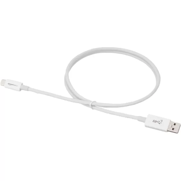Amazon Basics USBC to USBA 31 Gen 2 Adapter Fast Charger Cable 10Gbps HighSpeed USBIF Certified for Apple iPhone 15 iPad Samsung Galaxy Tablets Laptops 3 Foot WhiteWhite 1Pack