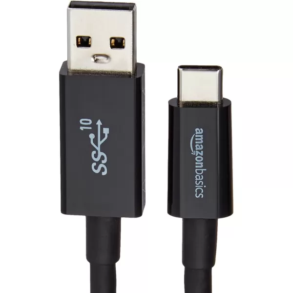 Amazon Basics USBC to USBA 31 Gen 2 Adapter Fast Charger Cable 10Gbps HighSpeed USBIF Certified for Apple iPhone 15 iPad Samsung Galaxy Tablets Laptops 3 Foot WhiteBlack 1Pack