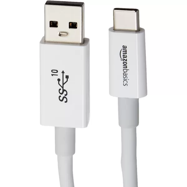 Amazon Basics USBC to USBA 31 Gen 2 Adapter Fast Charger Cable 10Gbps HighSpeed USBIF Certified for Apple iPhone 15 iPad Samsung Galaxy Tablets Laptops 3 Foot WhiteWhite 1Pack