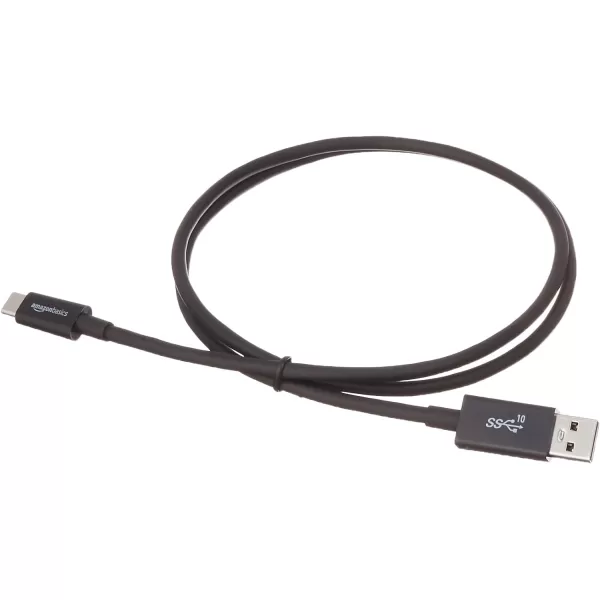 Amazon Basics USBC to USBA 31 Gen 2 Adapter Fast Charger Cable 10Gbps HighSpeed USBIF Certified for Apple iPhone 15 iPad Samsung Galaxy Tablets Laptops 3 Foot WhiteBlack 1Pack