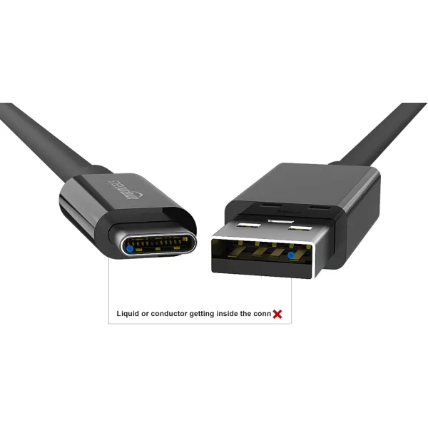 Amazon Basics USBC to USBA 31 Gen 2 Adapter Fast Charger Cable 10Gbps HighSpeed USBIF Certified for Apple iPhone 15 iPad Samsung Galaxy Tablets Laptops 3 Foot WhiteBlack 1Pack