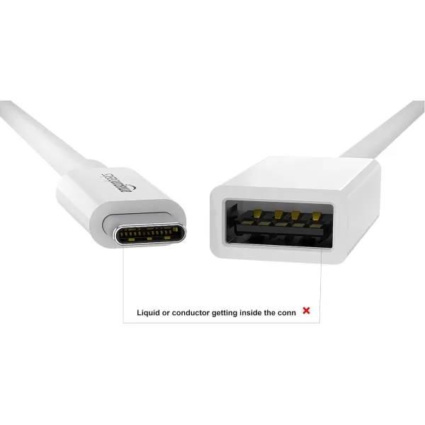 Amazon Basics USBC to USBA 31 Gen1 Female Adapter Cable Converter 5Gbps HighSpeed USBIF Certified for Laptops Tablets Phones WhiteWhite 1Pack