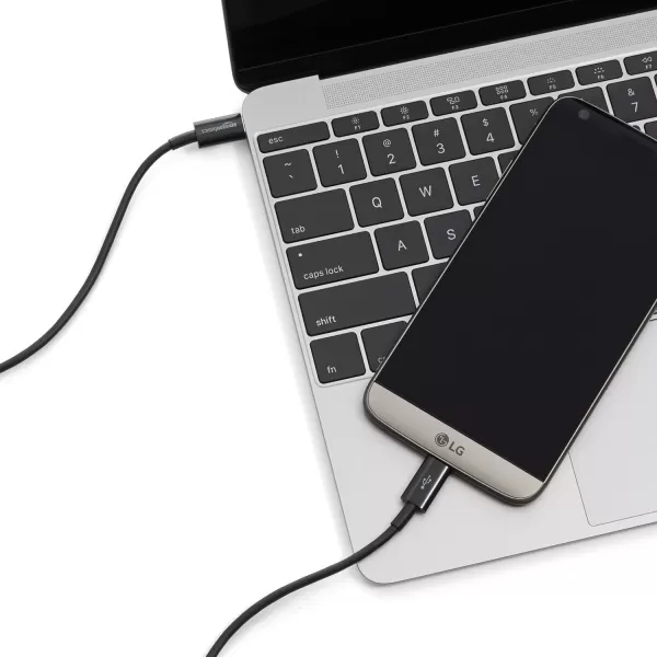 Amazon Basics USBC to USBC 20 Fast Charger Cable 480Mbps Speed USBIF Certified for Apple iPhone 15 iPad Samsung Galaxy Tablets Laptops 6 Foot WhiteBlack 9Foot 1Pack