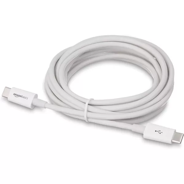 Amazon Basics USBC to USBC 20 Fast Charger Cable 480Mbps Speed USBIF Certified for Apple iPhone 15 iPad Samsung Galaxy Tablets Laptops 6 Foot WhiteWhite 9Foot 5Pack