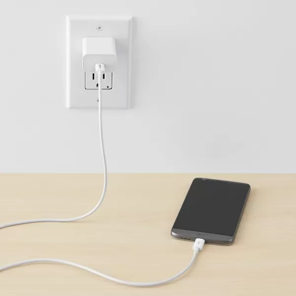 Amazon Basics USBC to USBC 20 Fast Charger Cable 480Mbps Speed USBIF Certified for Apple iPhone 15 iPad Samsung Galaxy Tablets Laptops 6 Foot WhiteWhite 6Foot 10Pack
