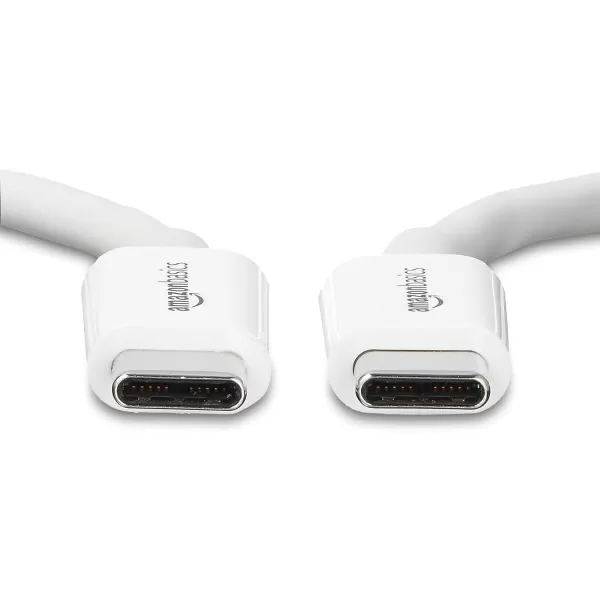 Amazon Basics USBC to USBC 20 Fast Charger Cable 480Mbps Speed USBIF Certified for Apple iPhone 15 iPad Samsung Galaxy Tablets Laptops 6 Foot WhiteWhite 9Foot 5Pack