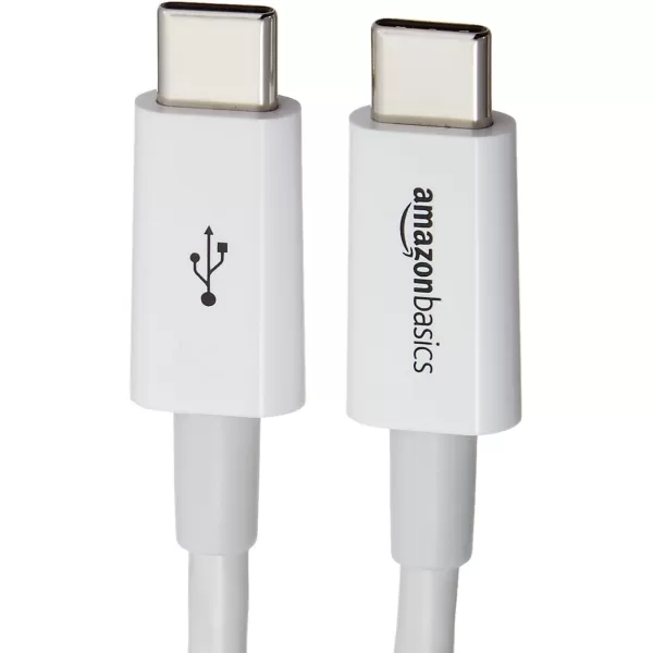 Amazon Basics USBC to USBC 20 Fast Charger Cable 480Mbps Speed USBIF Certified for Apple iPhone 15 iPad Samsung Galaxy Tablets Laptops 6 Foot WhiteWhite 9Foot 1Pack