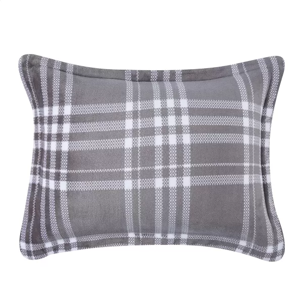 Amazon Basics UltraSoft Micromink Sherpa 3Piece Comforter Bed Set Twin Gray PlaidGray Plaid Twin