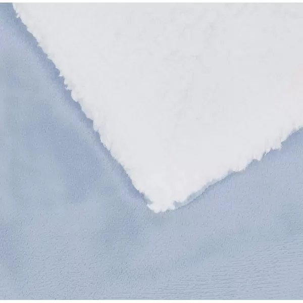 Amazon Basics UltraSoft Micromink Sherpa Blanket Throw CharcoalKing Smoke Blue