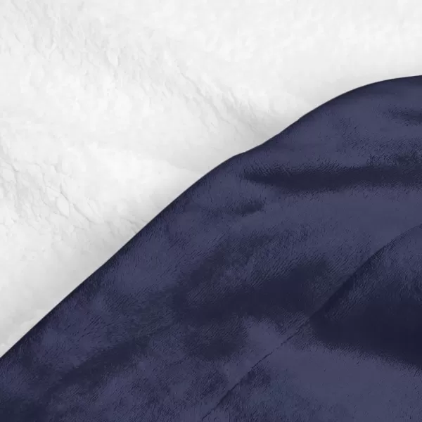 Amazon Basics UltraSoft Micromink Sherpa Blanket Throw CharcoalThrow Deep Navy Blue