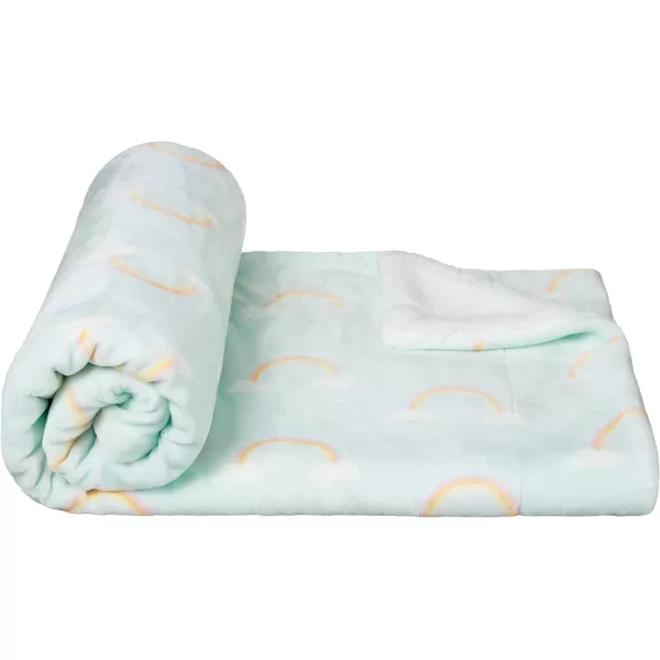 Amazon Basics UltraSoft Micromink Sherpa Blanket Throw CharcoalThrow Rainbows